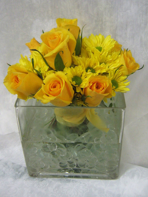Yellow Rose Centerpieces